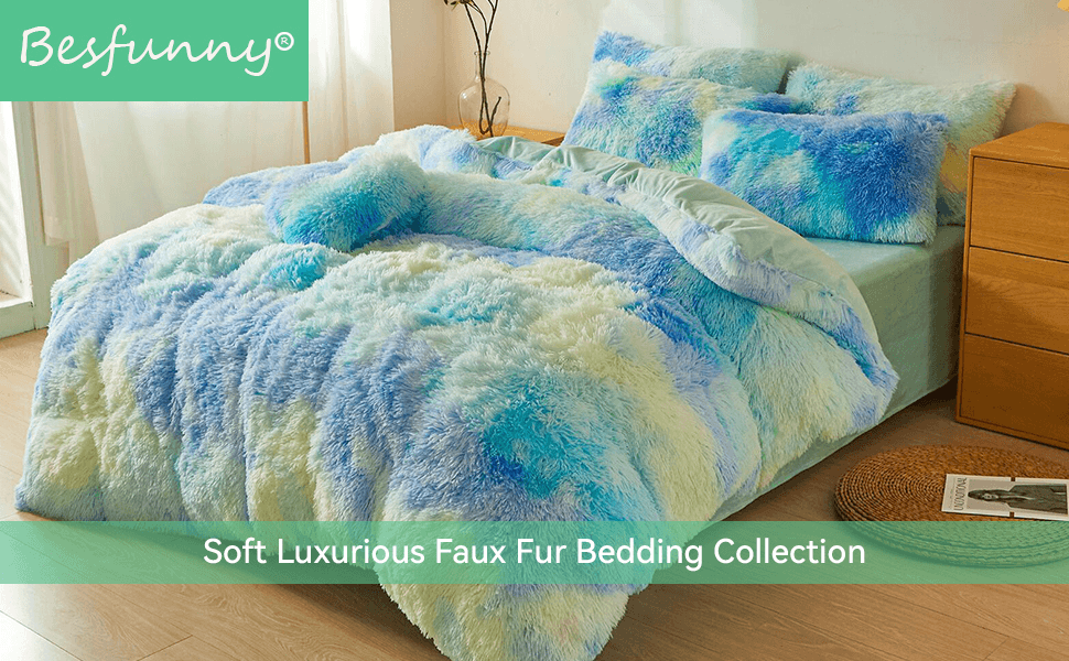 Soft Faux Fur Comforter ，Down Alternative Fur Comforter