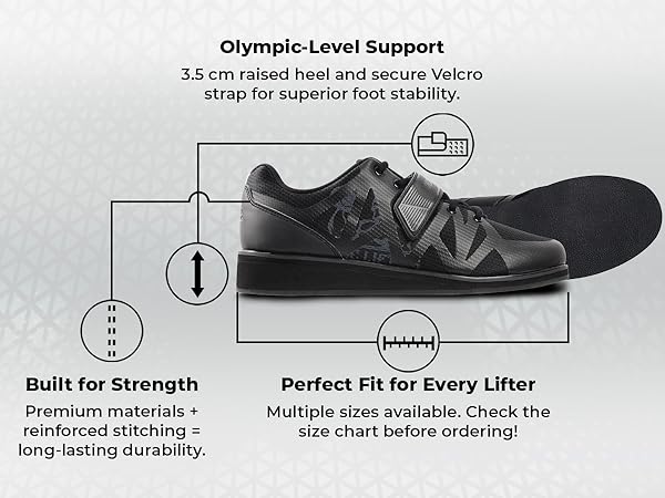Amazon.com | Nordic Lifting MEGIN Powerlifting Shoes – Elevated