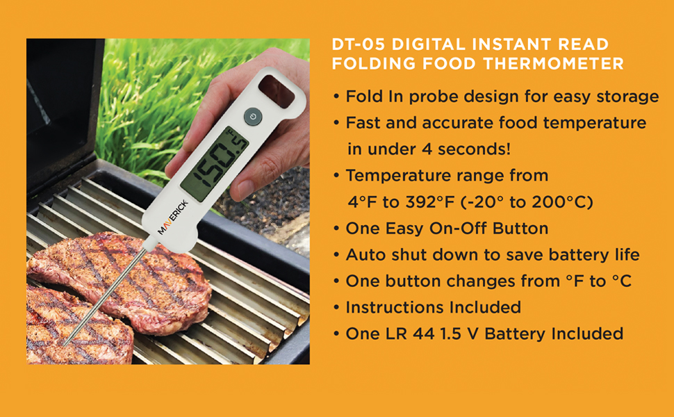 MAVERICK DT05 Digital Instant Read Folding Food