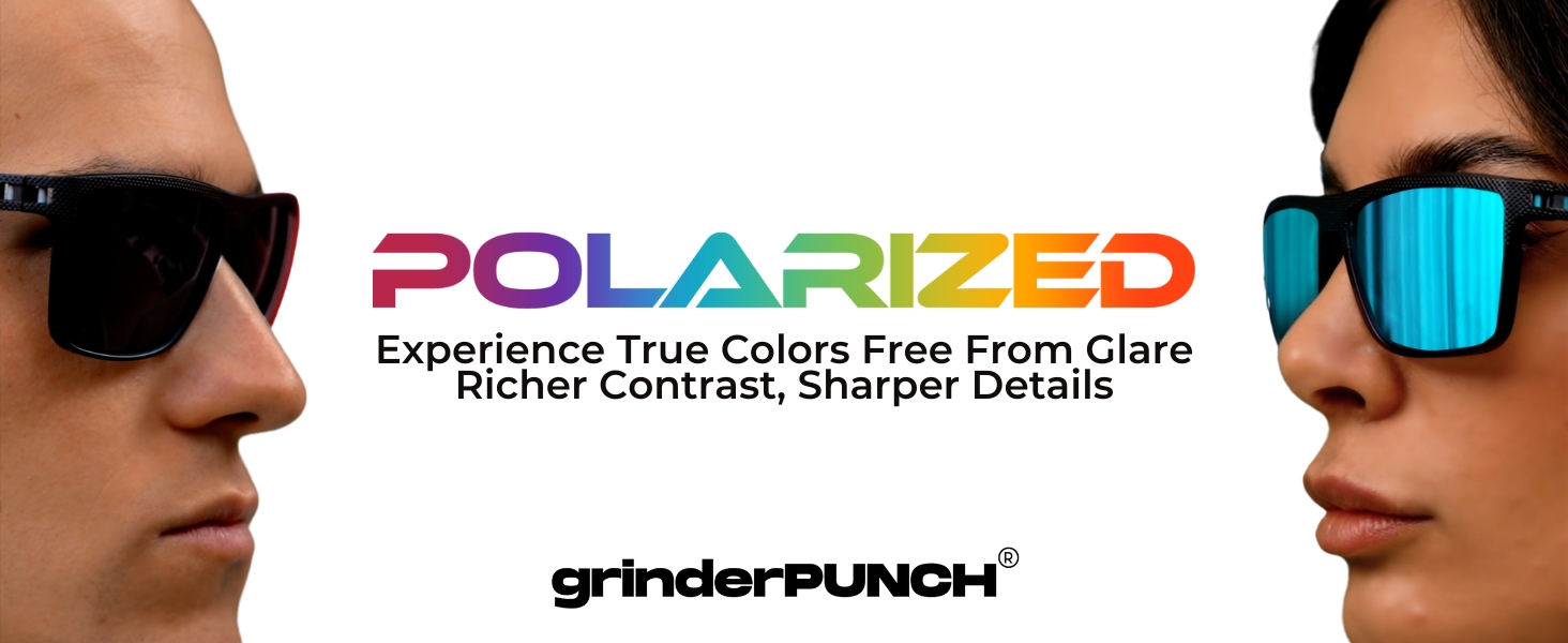 grinderPUNCH XL Polarized Men's Oversized Sunglasses, Big Heads Wide Face Large Head Fit