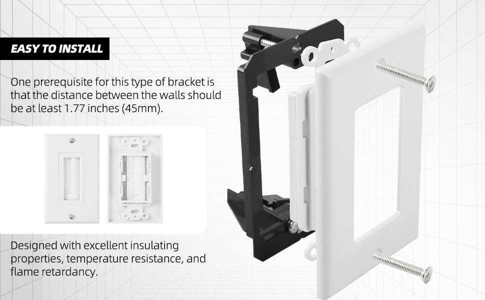Ultimate Cable Management Combo 2Pack Wall Cable Pass
