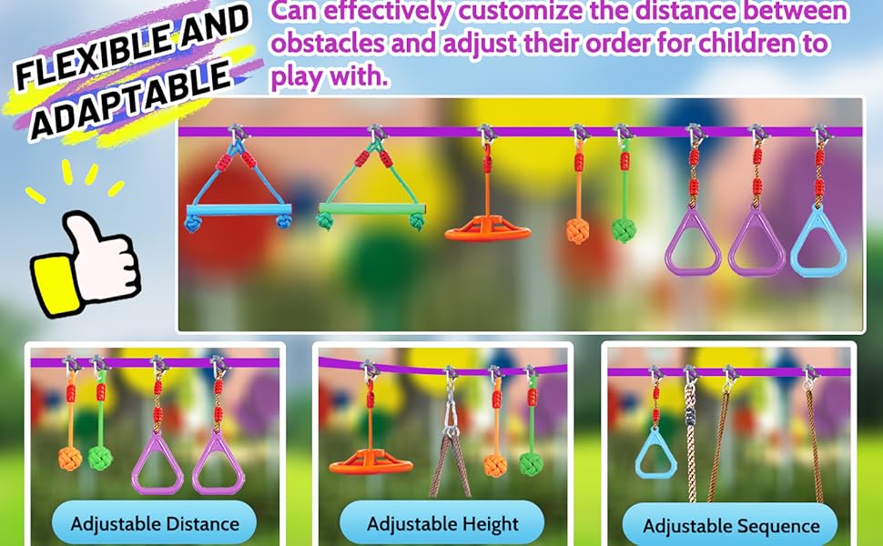 Amazon.com: AOBOTE Ninja Warrior Obstacle Course for Kids
