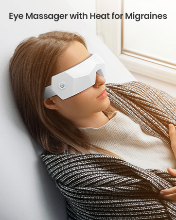 Eye Massager with Heat, Heated Temple Massager with Compression and Vibration
