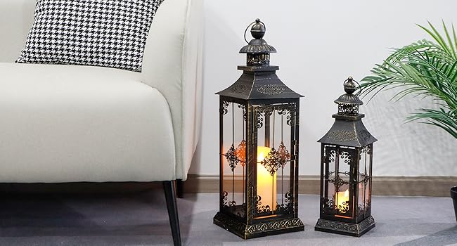 Amazon.com: TRIROCKS Set of 2 Decorative Lanterns 21.5