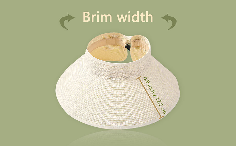 Women Foldable Straw Sun Visor
