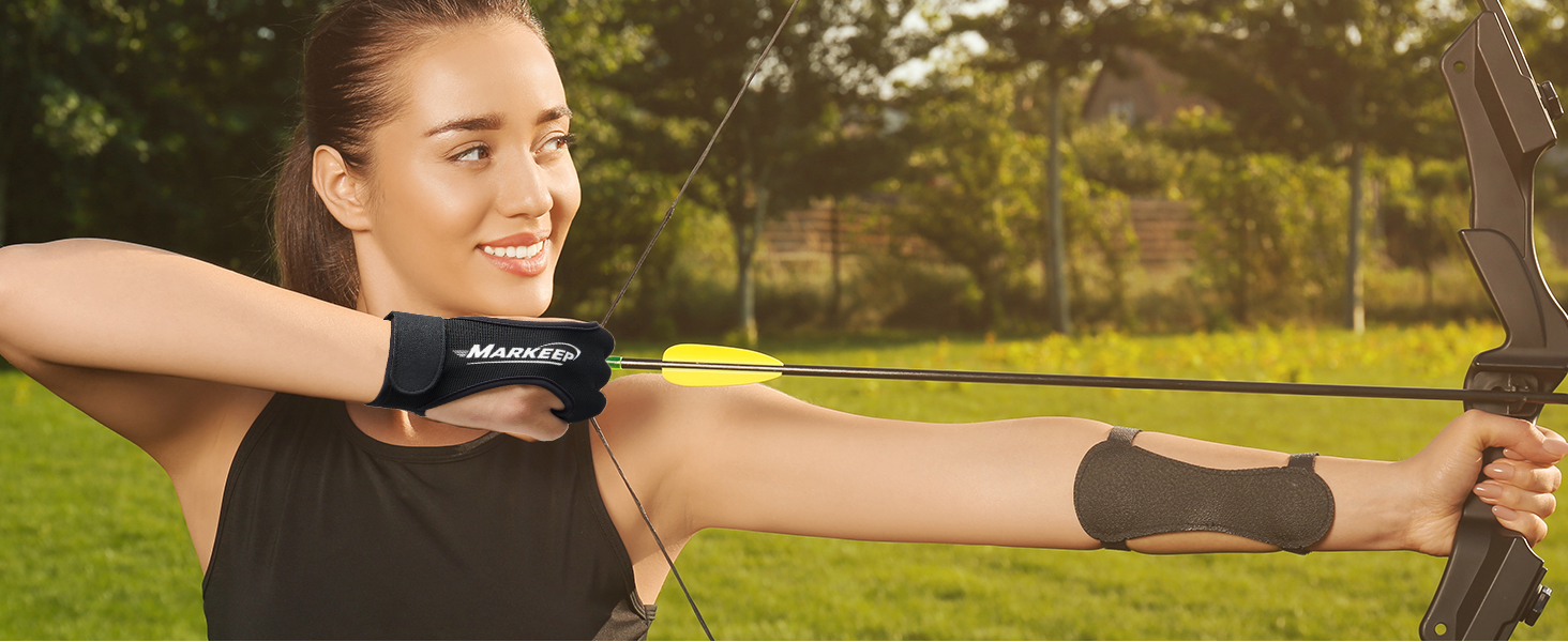 archery three-finger glove