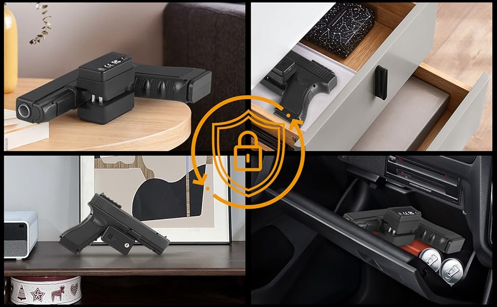CXGRISE Biometric Trigger Lock for Handguns, Fingerprint