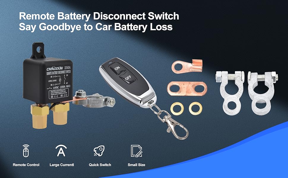 Kill Switch for Car, CNAODUN Remote Battery Disconnect