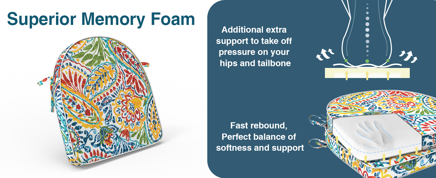 outdoor patio dining chair cushions waterproof seat pads replacement