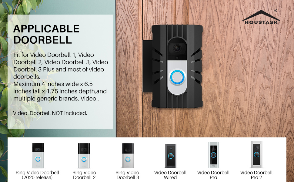 HOUSTASK AntiTheft Video Doorbell Door Mount,Video