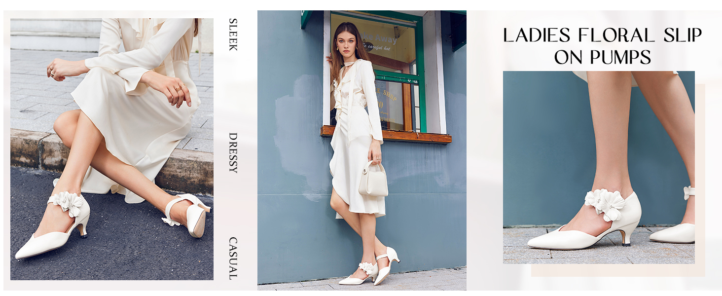 Ladies Floral Slip-on Pumps