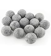 Tangkula Ceramic Fiber Fire Balls Set of 15, Light Weight 3 Inches Round Fire Stones for Indoor a...