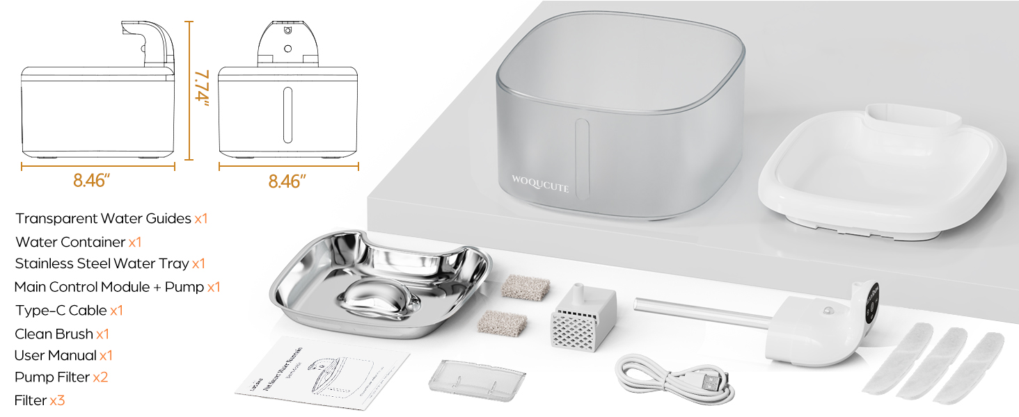 cat water fountain cordless