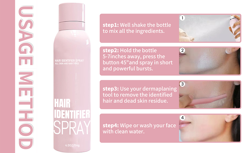 Hair Identifier Spray for Face Shaving