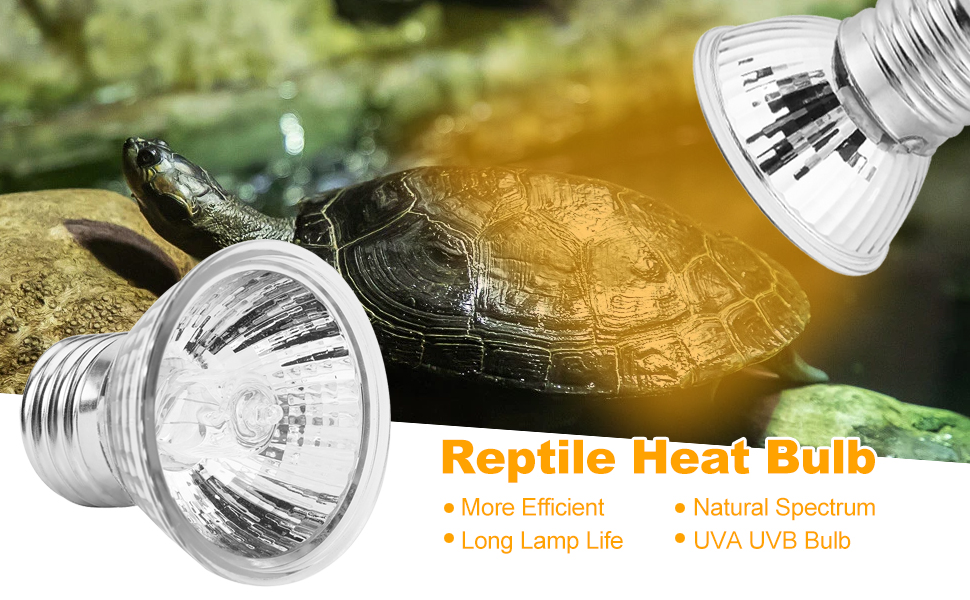 Zerodis 25W Reptile Heat Lamp Bulb, Heating Light Bulb with E27 Socket