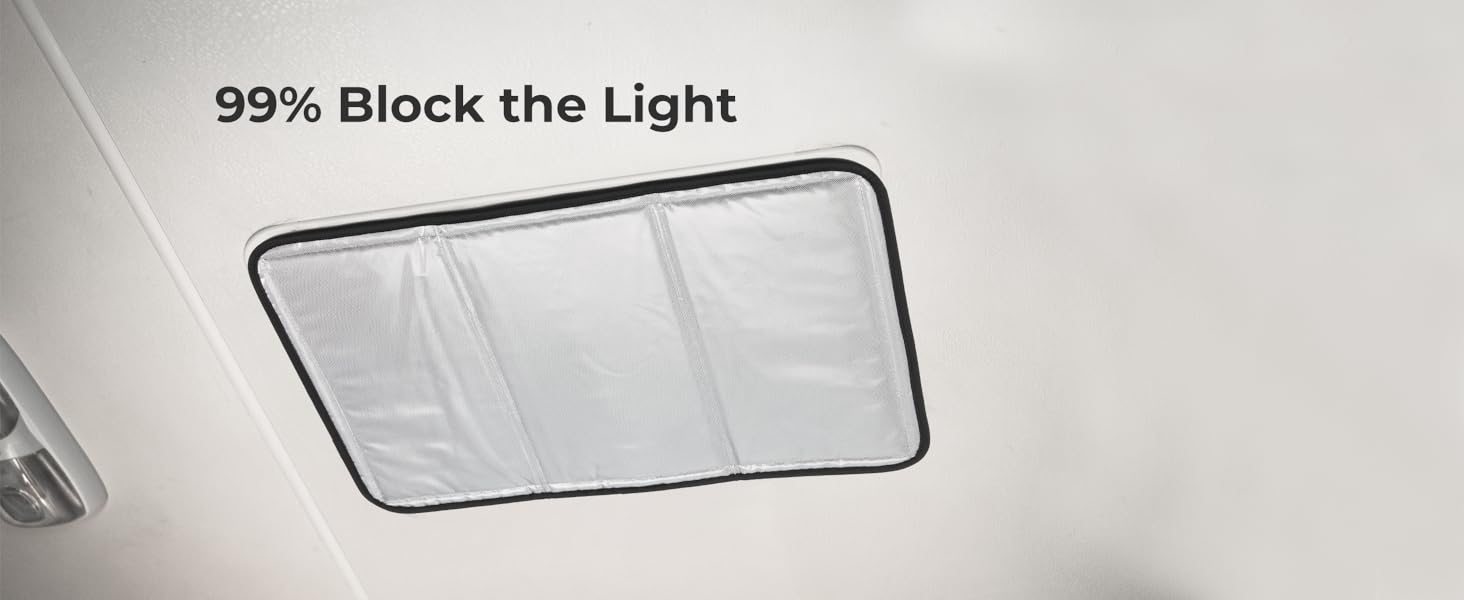 BougeRV RV Skylight Vent Cover, Foldable BothSided