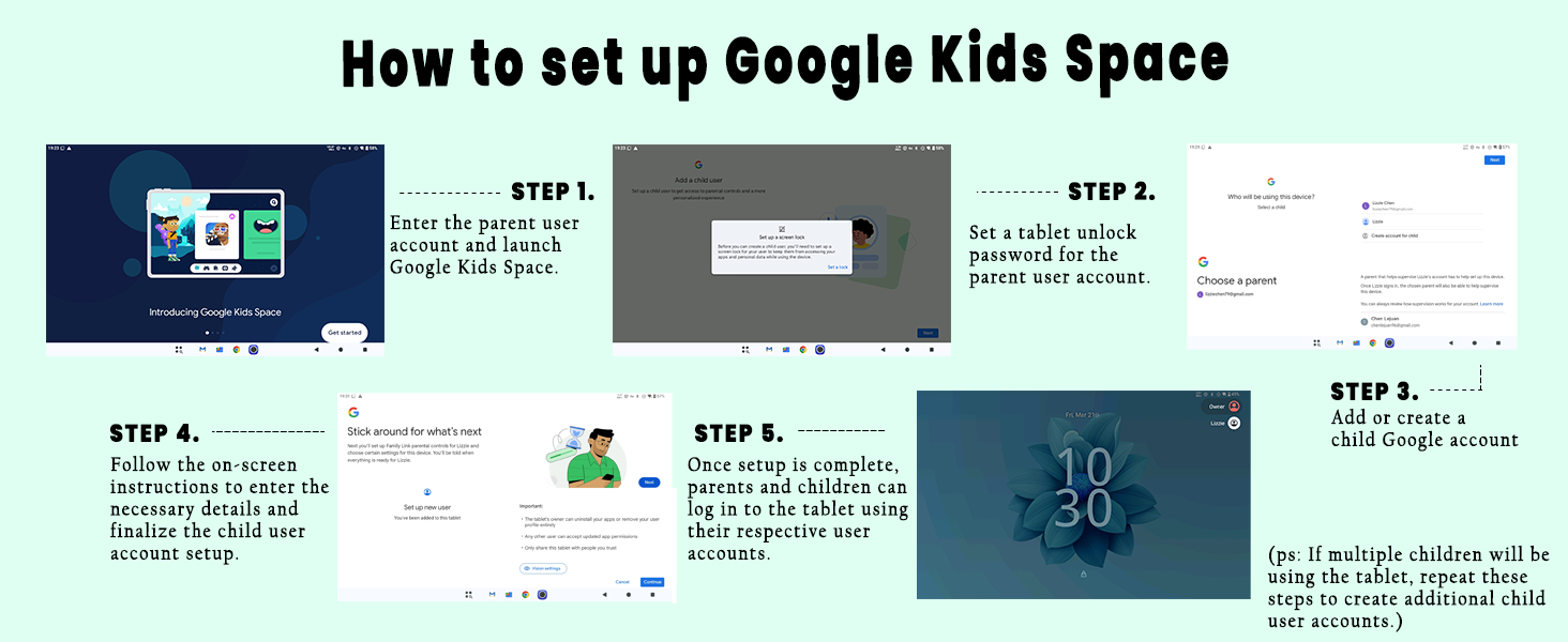 kids tablet with Kids Space
