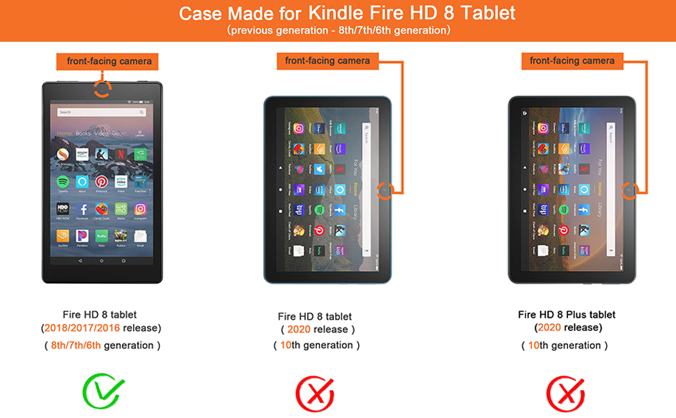 Dteck Case for Kindle Fire HD 8 Tablet (Previous Generation