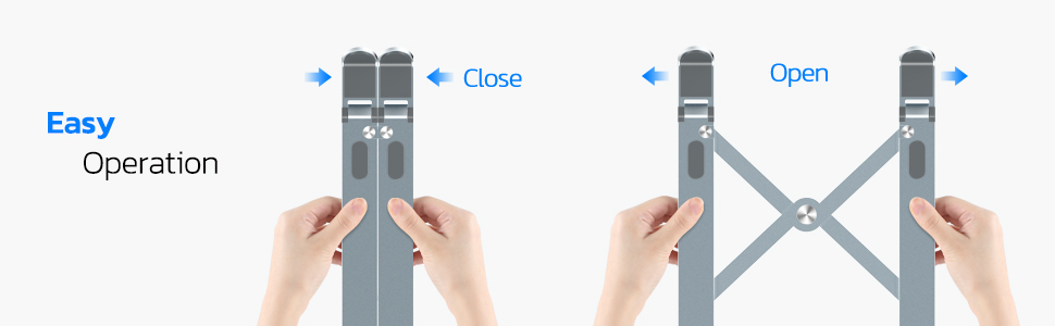 URBAN KINGS Height Adjustable Laptop Stand for Desk, Portable Laptop Holder, Foldable Notebook Stand 48 .