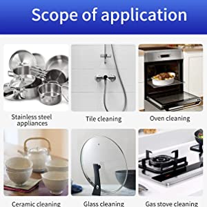 Multipurpose Quickly Cleaners and Polish Remover Surfaces Oven & Cookware Stainless Steel