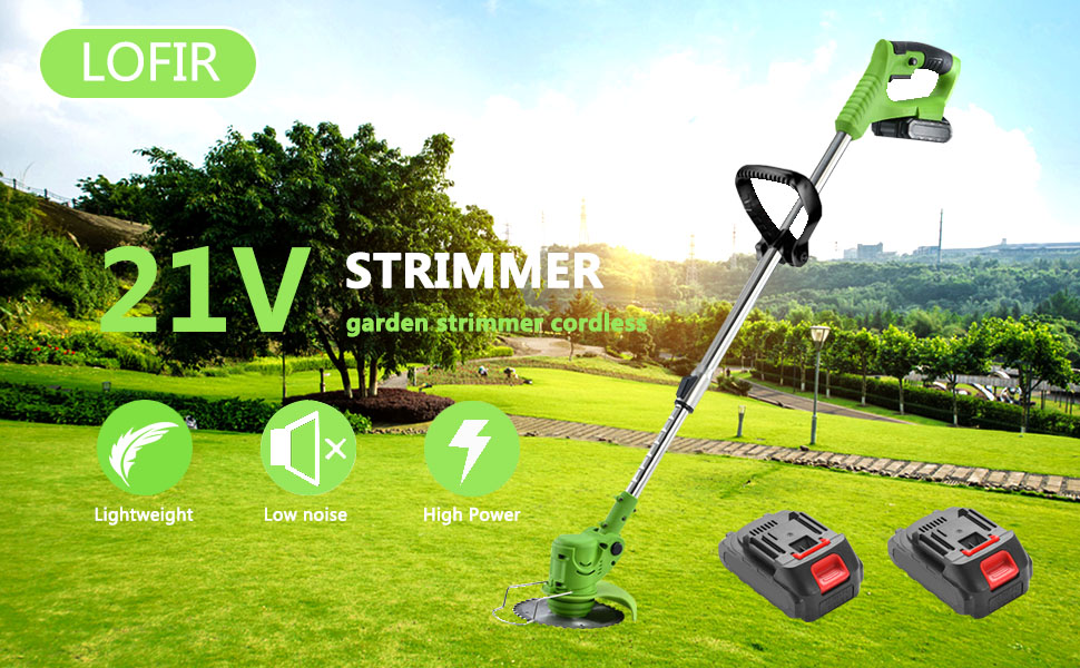 Strimmer Garden Strimmer with Blades, Cordless Strimmer, Electric