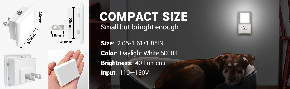Compact size 2.05*1.61*1.85 IN