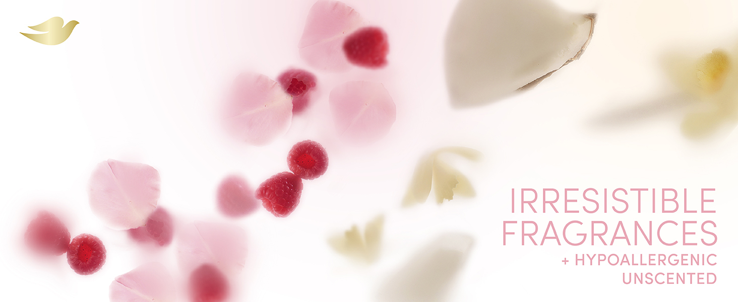 IRRESISTIBLE FRAGRANCES + HYPOALLERGENIC UNSCENTED.