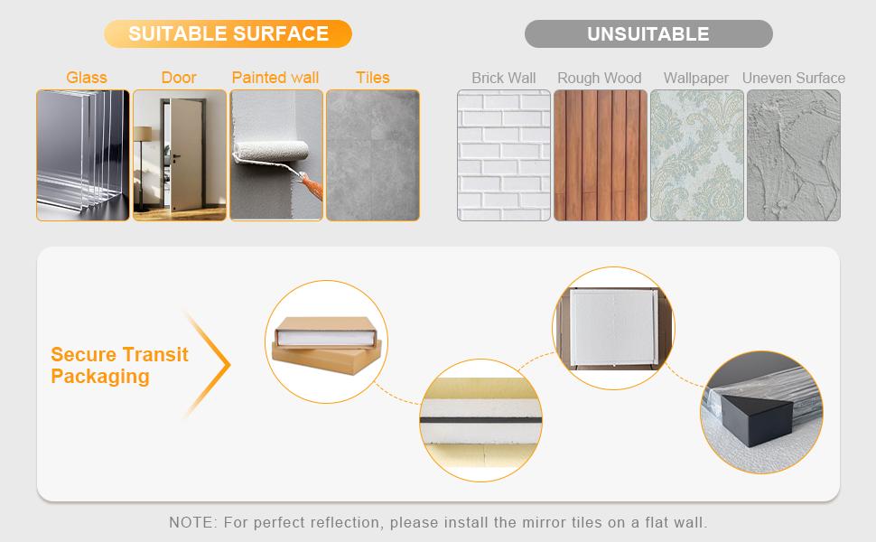 Round Wall Mirror - No Drill Installation -11
