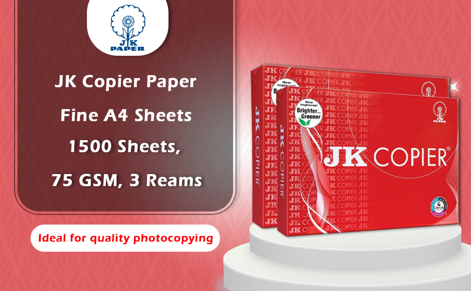JK Copier Paper A4, 500 Sheets, 75 GSM, Ream 3 Amazon.in Office