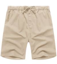 Men's Linen Elastic Waist Short