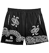 DIOTSR Mens Mesh Paisley Shorts