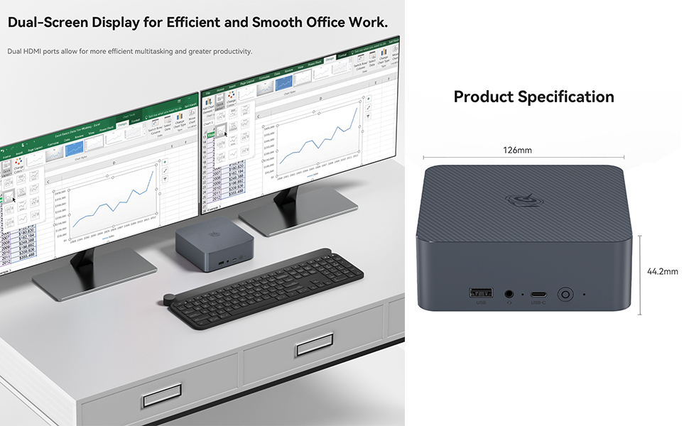 Amazon.com: Beelink EQI12 Mini PC W11 Pro, i5-1235U(10C/12T up to
