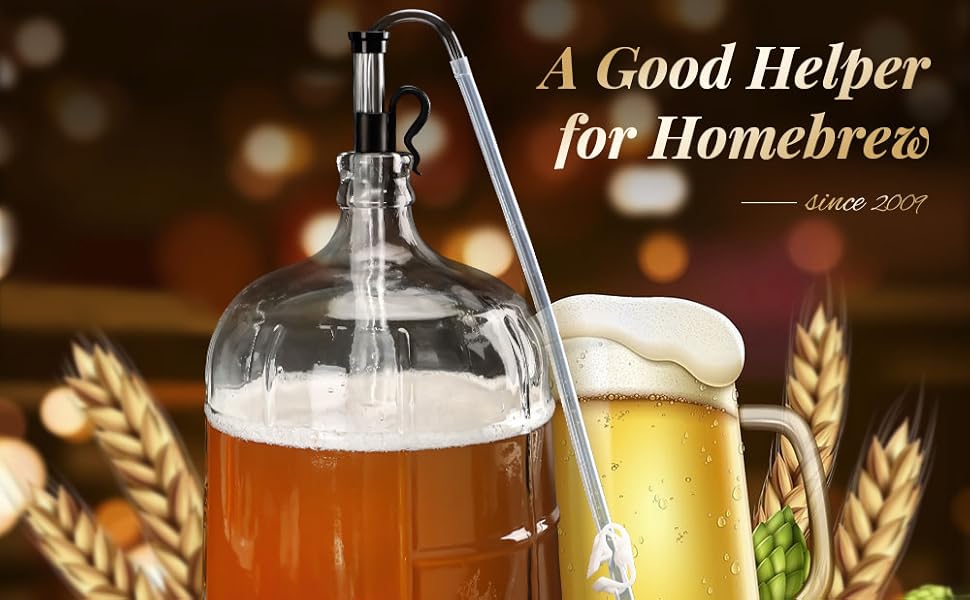 Brewland AutoSiphon 5/16 AutoSiphon 7 Feet Hose with Clamp Wine Bottle Filler Fast