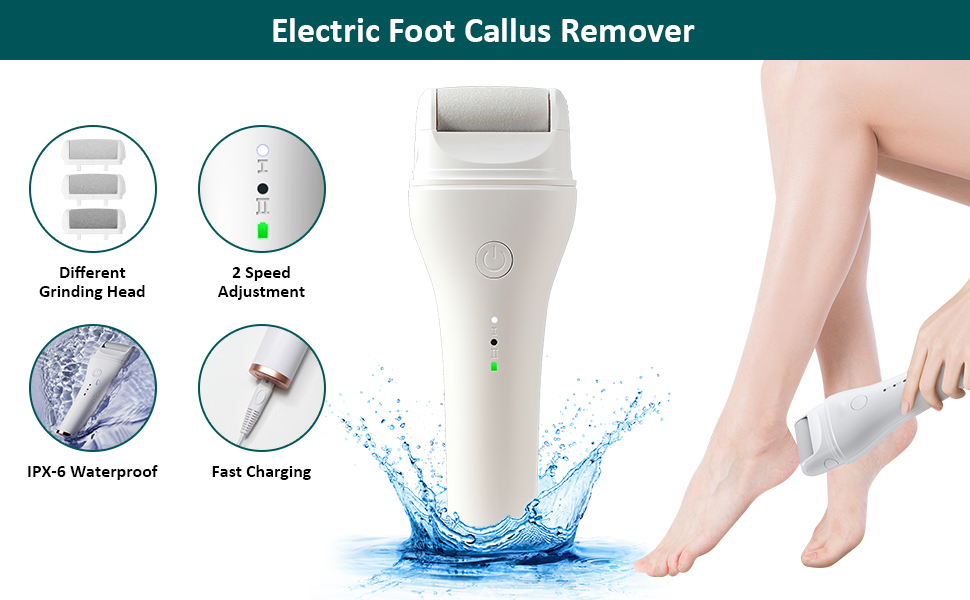 CGBE Electric Foot File, Foot Callus Remover Professional Rechargeable