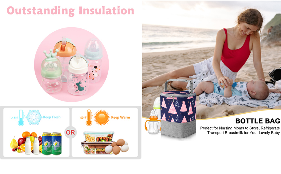 Accmor Breastmilk Cooler Bag, Baby Bottle Cooler Bags
