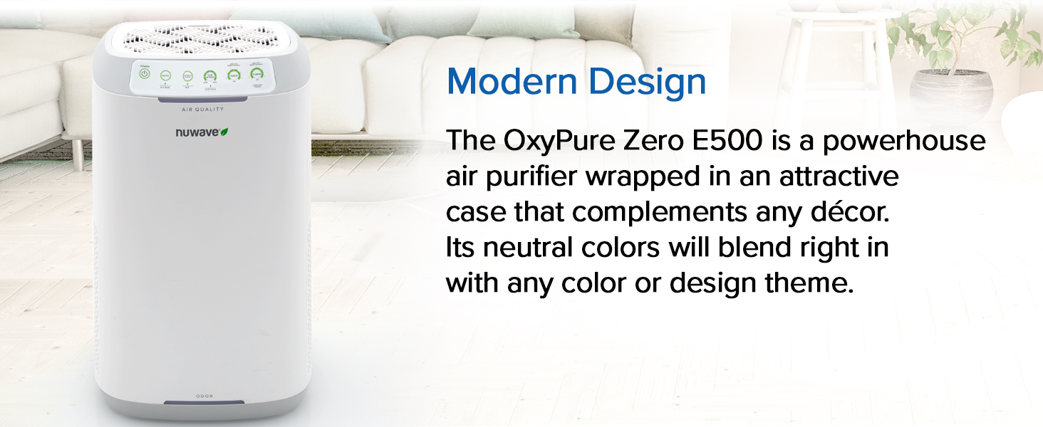 Nuwave OxyPure ZERO E500 Smart Air Purifier, ZERO Waste