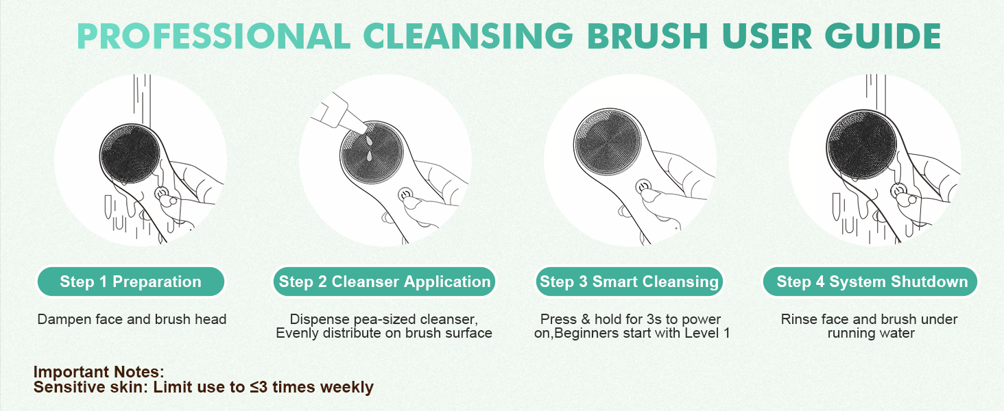 Face Scrubber Facial Cleansing Brush Silicone Face Scrubber Exfoliator for Men