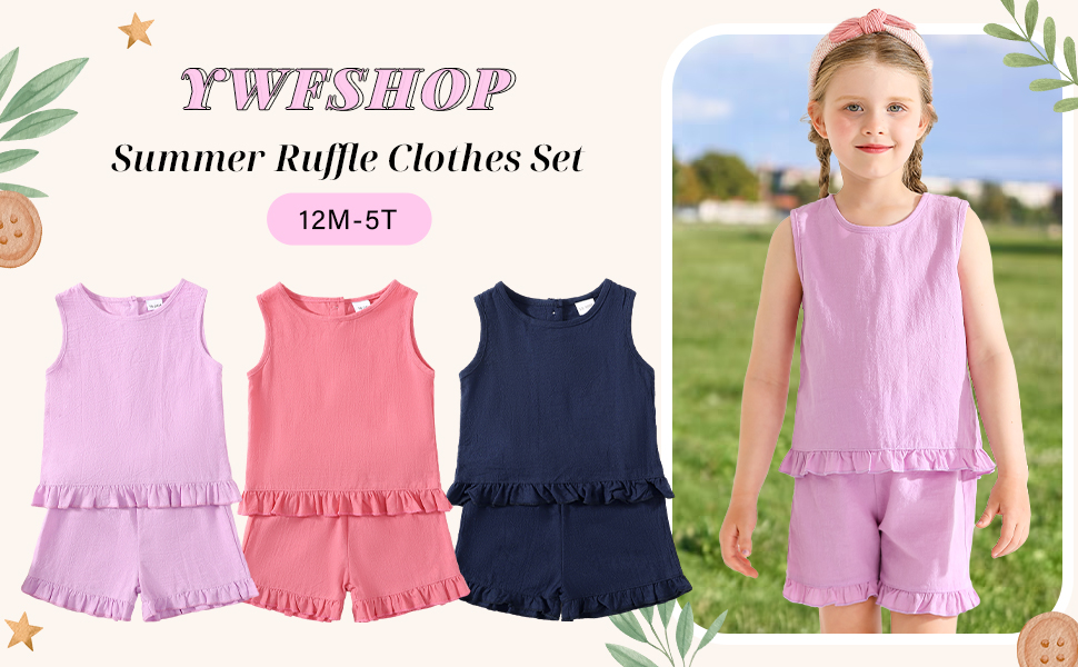 girls cotton summer outfits