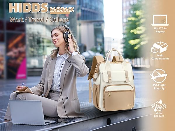 Amazon.com: Hidds Laptop Backpack Purse for Women, Work