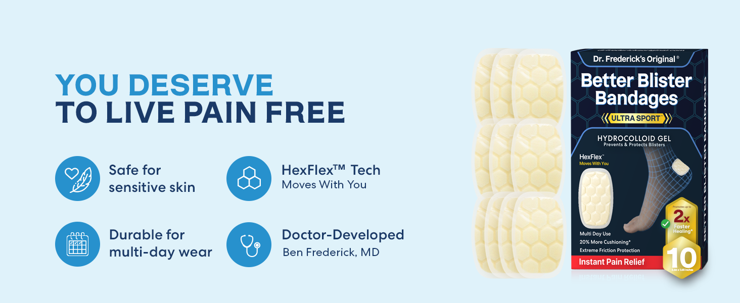 Dr. Frederick's Original Bettter Blister Bandages Ultra Sport