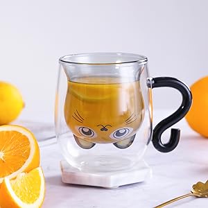 Black Cute Cat Mugs with Handle