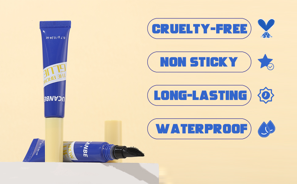 UCANBE The Brow Glue, Clear Eyebrow Gel, LongLasting
