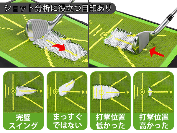 Amazon | LIBERRWAY 【半永久使用可能】 ゴルフ練習マット 跡が