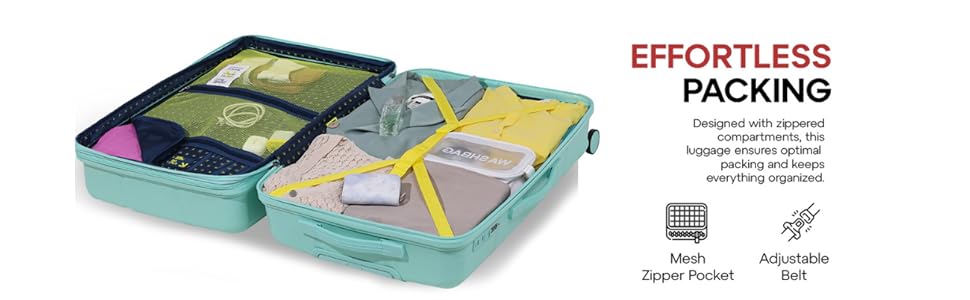 Packing organized trolley bag for travel