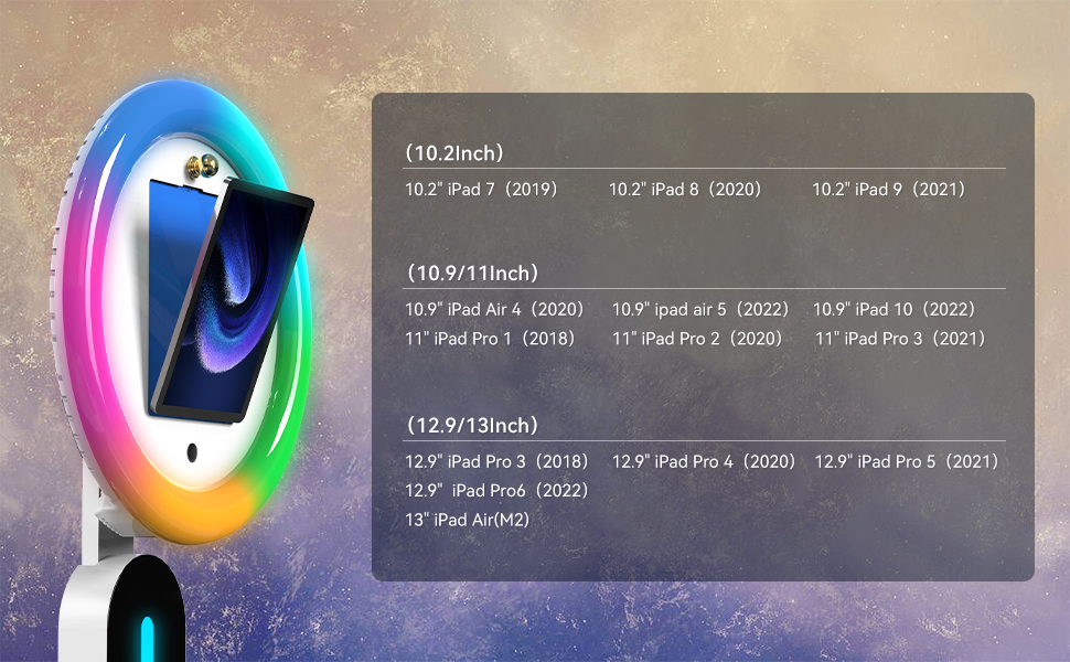 OGZSP Photo Booth Stand for iPad 10.2”12.9” Customized