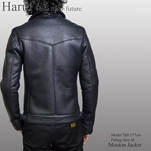 美品◆ドイツ警察風革ジャンL◆本皮ライダース　 ポリスマン　ジャケット　ムートン 美品◇ドイツ警察風革ジャンL◇本皮ライダース ポリスマン