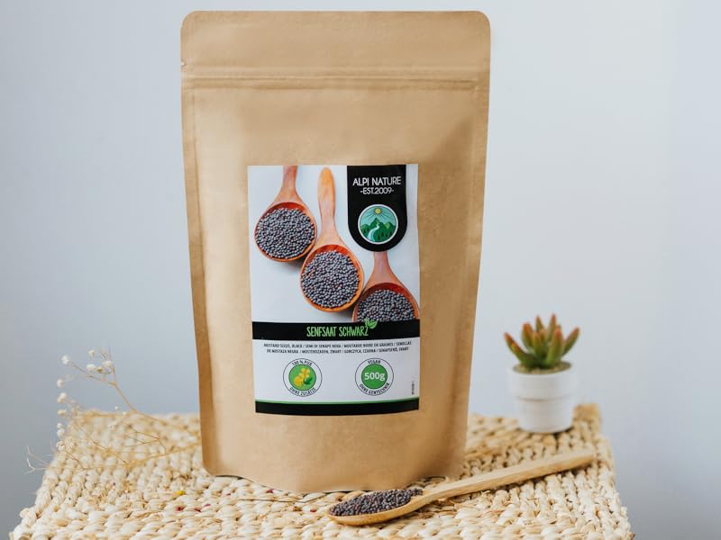 Mustard Seeds (1kg, 2.2lb), Black and Brown Mustard Seeds, 100 Natural