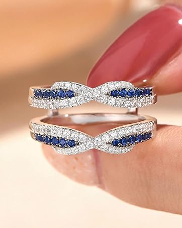 sheloves ring guard for women wedding band adjustable wraps and guard cz 925 sterling silver