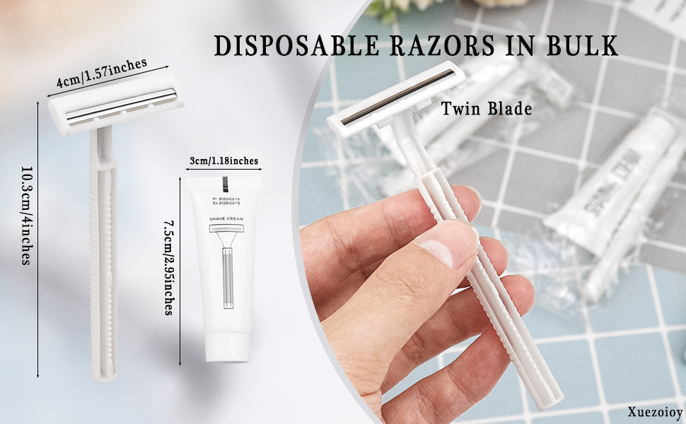 Disposable Razors Bulk Pack of 30,White Disposable Shaving Razors Bulk