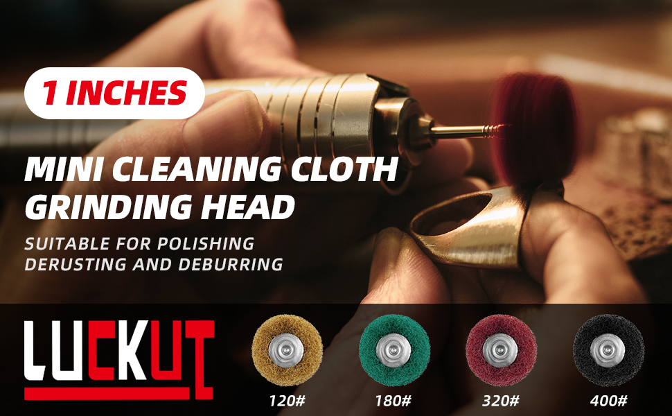 LUCKUT 40 Pack 1 inch Power Rotary Tool Buffing Wheels Abrasive Wheel